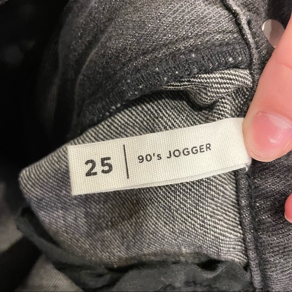 Pacsun high waisted boyfriend cargo Jean Joggers Black 0178 - Picture 4 of 10